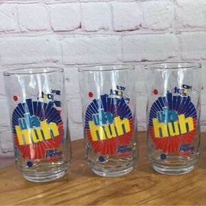 Vintage Diet Pepsi Uh Huh You Got the Right One Baby Drinking Glasses - Set of 3